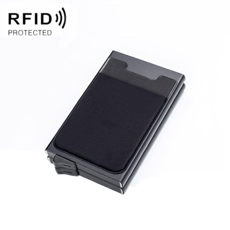 RFID Aluminum Alloy Anti-Degaussing Coin Card Holder(Black)
