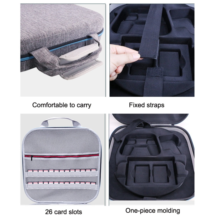 GH1865 EVA Hard Shell Fitness Ring Game Console Storage Bag For Nintendo Switch(Black)