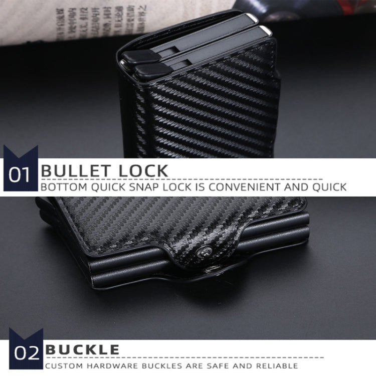 Baellerry K9172 RFID Double Aluminum Box Card Holder Automatic Pop-up Card Holder(Black) - free shipping - PMC TechLife - Order now!