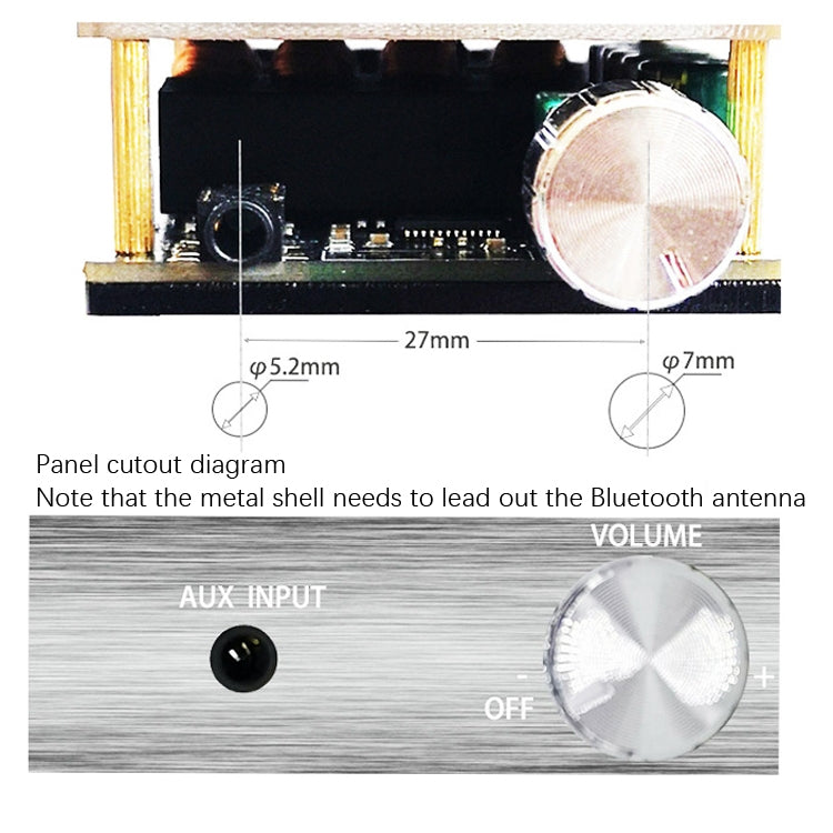 Wuzhi ZK-1002 100W X 2 HIFI High Fidelity High Power 2.0 Stereo Bluetooth Digital Power Plate - Breadboard / Amplifier Board by PMC TechLife | Online Shopping South Africa | PMC TechLife