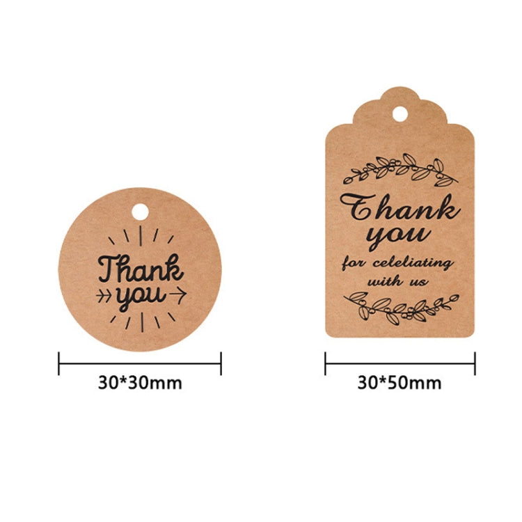 100pcs /Pack Kraft Paper Gift Tag With 20m Hemp Rope(L-02)
