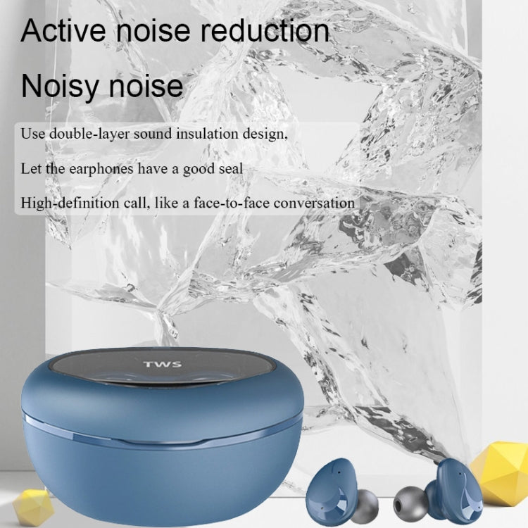 Mini Wireless With Charged Power Display ENC Bluetooth Headset(Black)