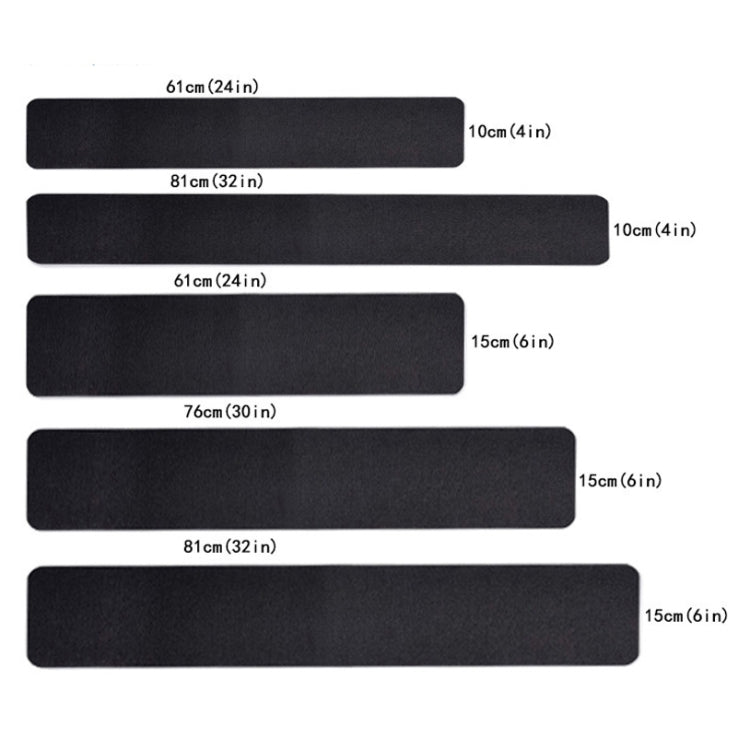 15 PCS PEVA Rubber Non-marking Step Non-slip Tape,Size: 10 x 60cm(Gravel Black)