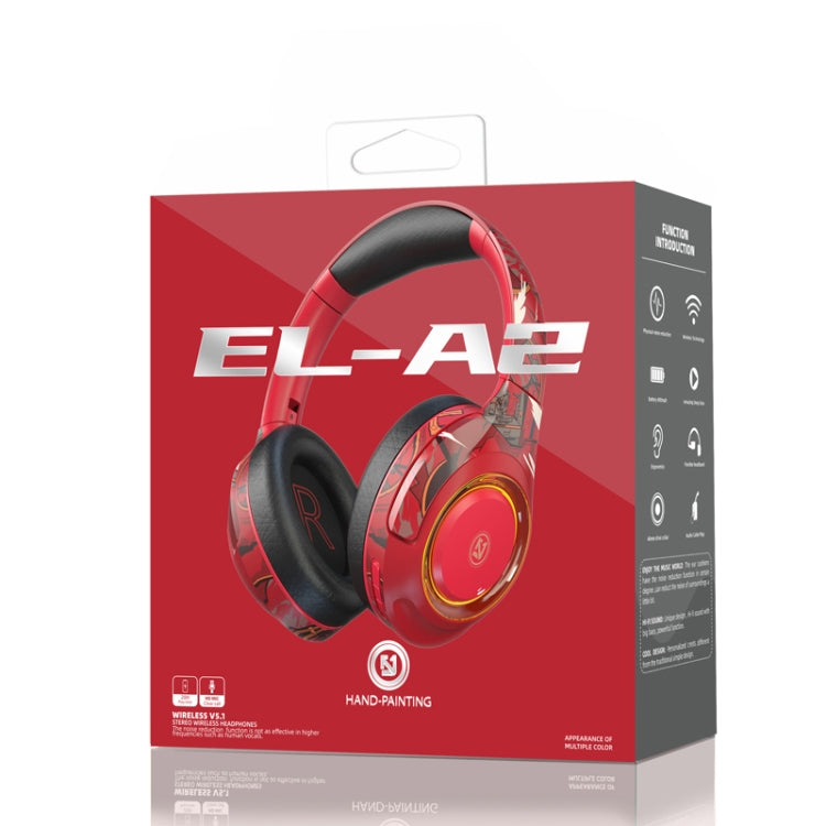 EL-A2 Gaming Ambient Light Folding Wireless Bluetooth Headset(Red) - Headset & Headphone by PMC TechLife | Online Shopping South Africa | PMC TechLife