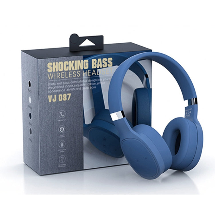 VJ087 Folding Wireless Sports Bluetooth Gaming Headset(Blue) - Headset & Headphone by PMC TechLife | Online Shopping South Africa | PMC TechLife