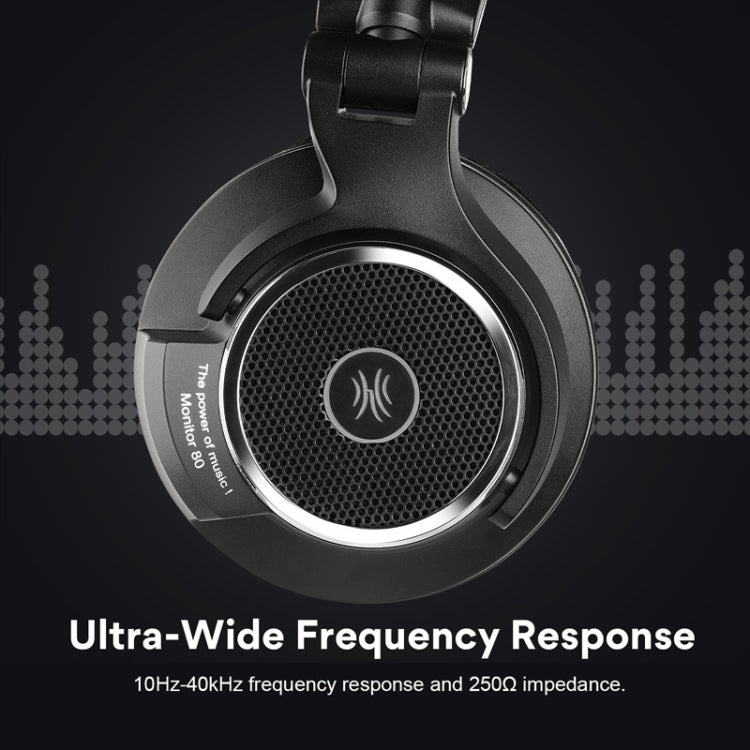 OneOdio M80 Open Three-band Balanced Monitor Mixer Studio DJ HIFI Wired Headset, Cable Length: 3m(Black) - free shipping - PMC Jewellery - Order now!