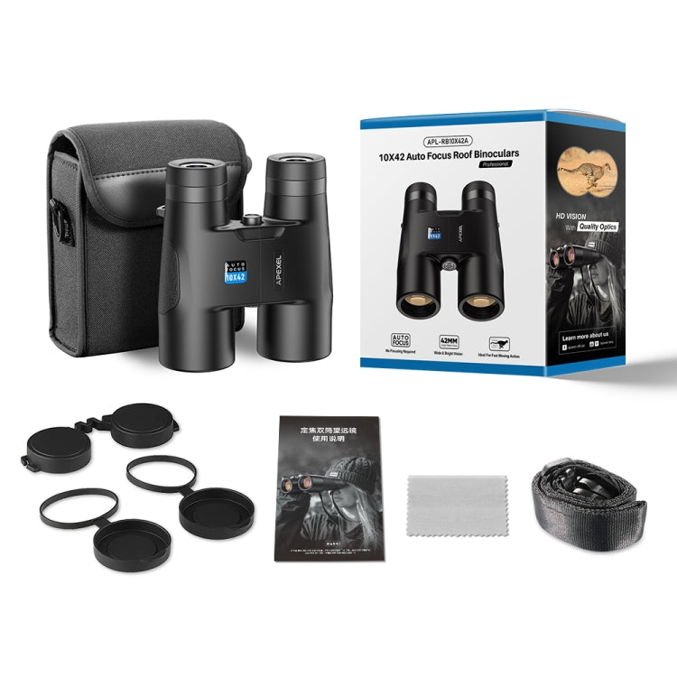 APEXEL 10x42 Fixed Focus Binoculars Autofocus Telescope(Black)