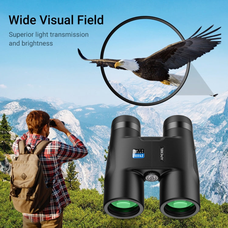 APEXEL 10x42 Fixed Focus Binoculars Autofocus Telescope(Black)