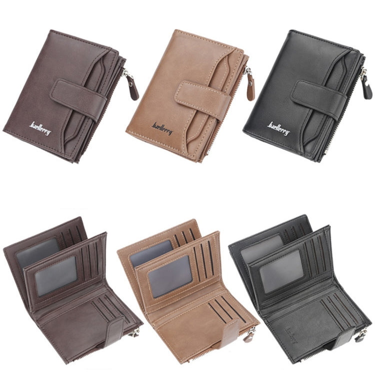 Baellerry D3218 Men Short Multi-Card Slot Zipper Wallet Large Capacity Card Holder(Brown) - Wallets by Baellerry | Online Shopping South Africa | PMC Jewellery | Buy Now Pay Later Mobicred