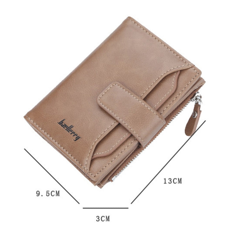 Baellerry D3218 Men Short Multi-Card Slot Zipper Wallet Large Capacity Card Holder(Brown) - Wallets by Baellerry | Online Shopping South Africa | PMC Jewellery | Buy Now Pay Later Mobicred