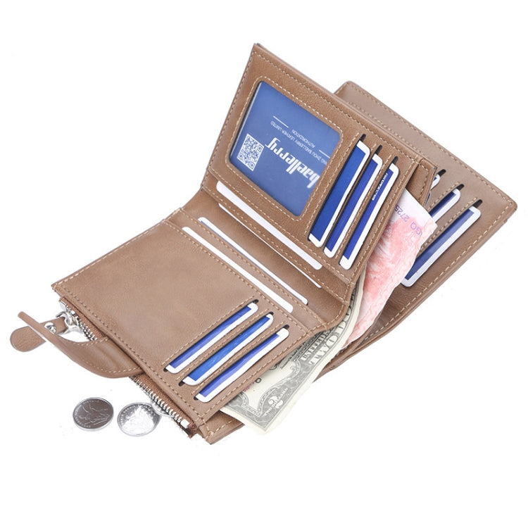 Baellerry D3218 Men Short Multi-Card Slot Zipper Wallet Large Capacity Card Holder(Brown) - Wallets by Baellerry | Online Shopping South Africa | PMC Jewellery | Buy Now Pay Later Mobicred