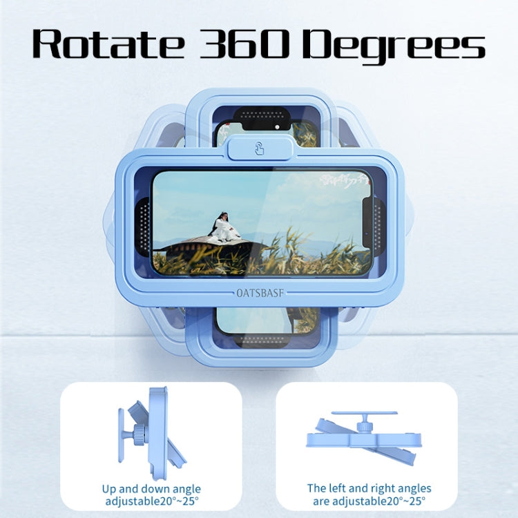 Oatsbasf Bathroom Water-resistant Phone Case Holder Shower Phone Box Wall Mount Phone Holder(Blue)