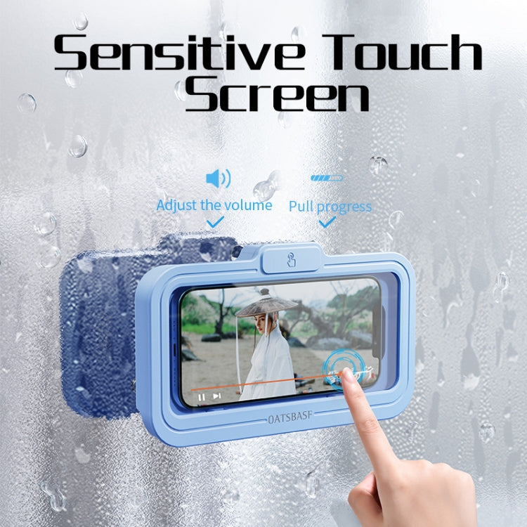 Oatsbasf Bathroom Water-resistant Phone Case Holder Shower Phone Box Wall Mount Phone Holder(White)