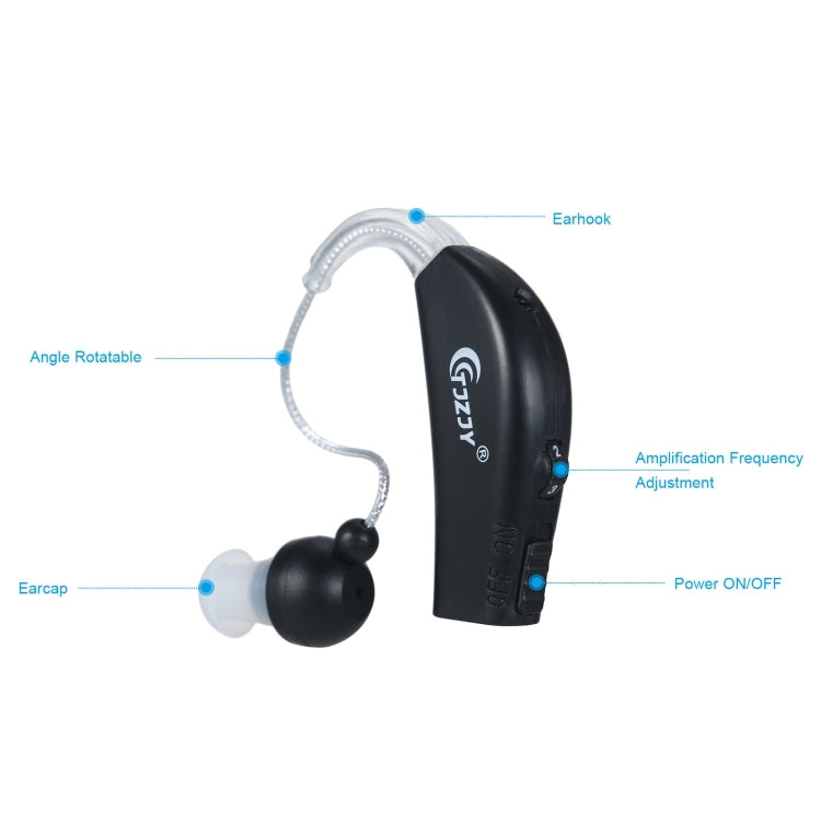 Rechargeable Hearing Aids for Seniors Personal Sound Amplifier with Charging Base,EU Plug(Black) - Hearing Aids by PMC Jewellery | Online Shopping South Africa | PMC Jewellery | Buy Now Pay Later Mobicred