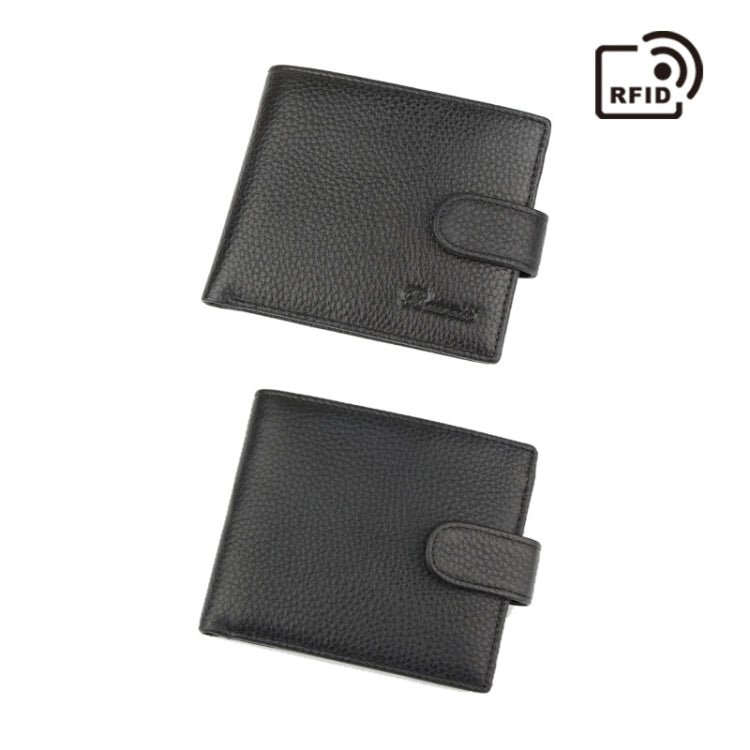K-8013 Anti-Magnetic Anti-Theft RFID Short Business Men Wallet