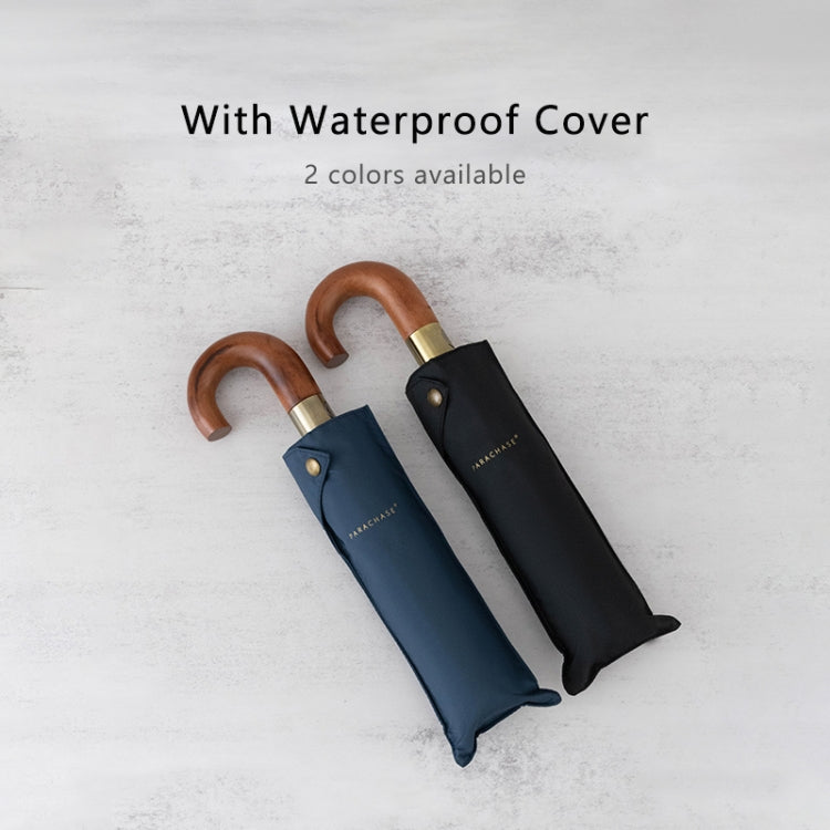 PARACHASE Large Ruggedized Shrink Retro Wind-Resistant Folding Umbrella(Blue) - free shipping - PMC Jewellery - Order now!