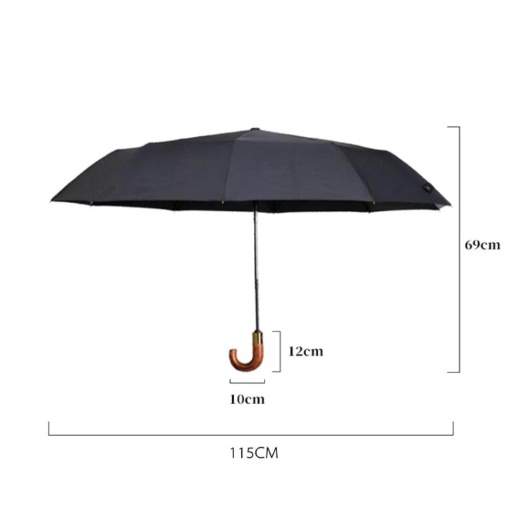 PARACHASE Large Ruggedized Shrink Retro Wind-Resistant Folding Umbrella(Blue) - free shipping - PMC Jewellery - Order now!