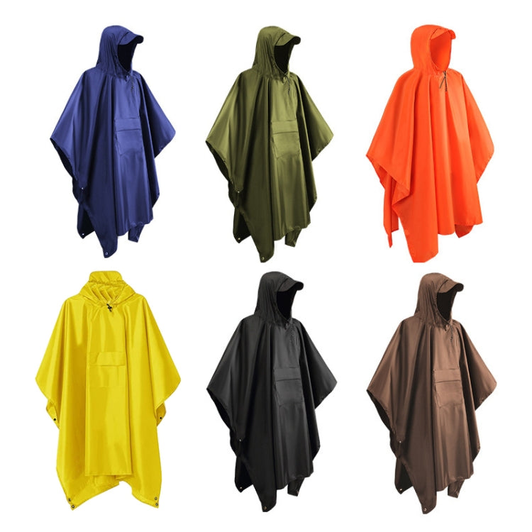 Duff PU Coated Pocket Style 3 In 1 Raincoat Backpack Mountaineering Outdoor Hiking Rain Cape(Brown) - Raincoats by PMC Jewellery | Online Shopping South Africa | PMC Jewellery | Buy Now Pay Later Mobicred