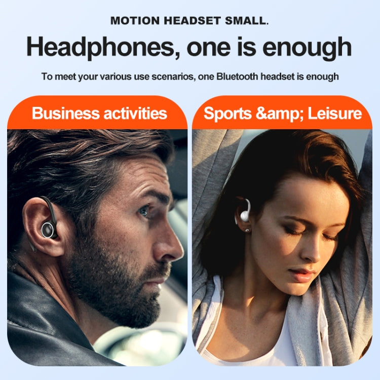 A1S Bluetooth Earphone Hanging Ear Incorporation True Sound Sports Single Ear Headset(White)