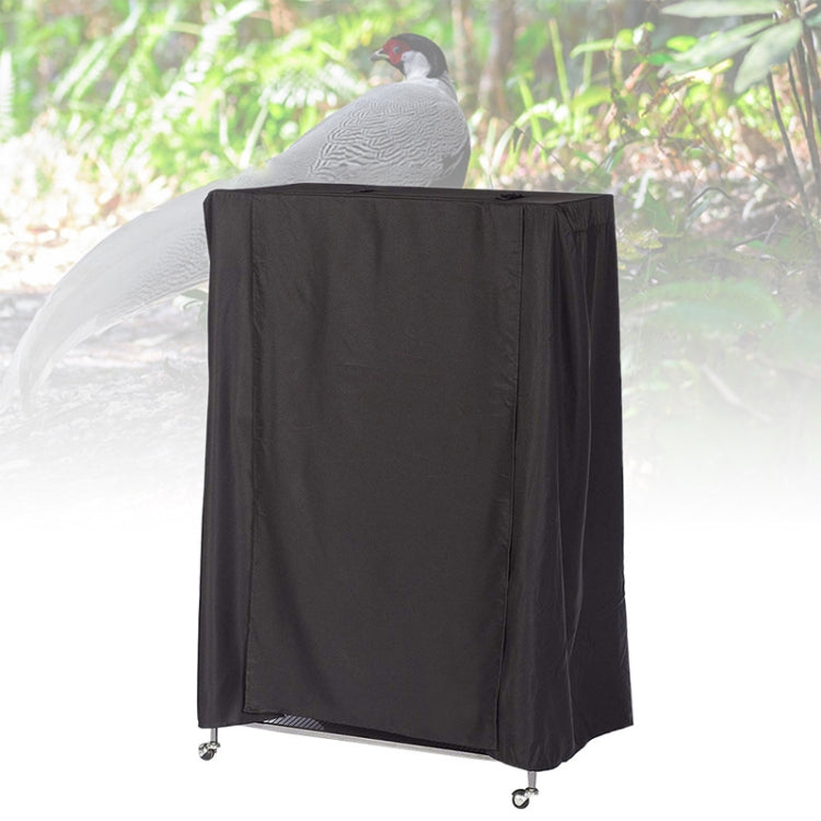 210D Water-resistant Oxford Cloth Dust Cover Bird Cage Protective Cover Parrot Cage Shade(Black Silver)