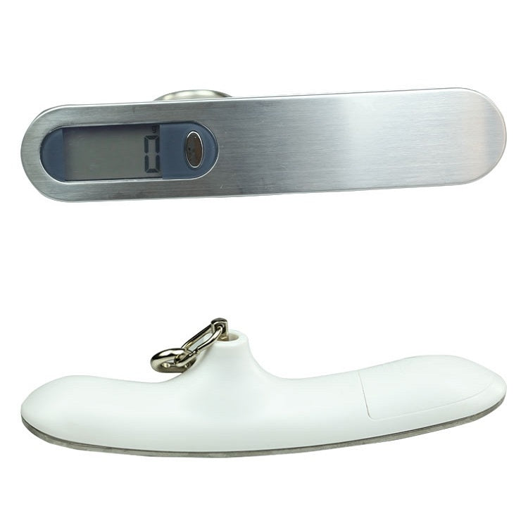 Stainless Steel Handheld Electronic Luggage Scale Portable Express Scale(White)