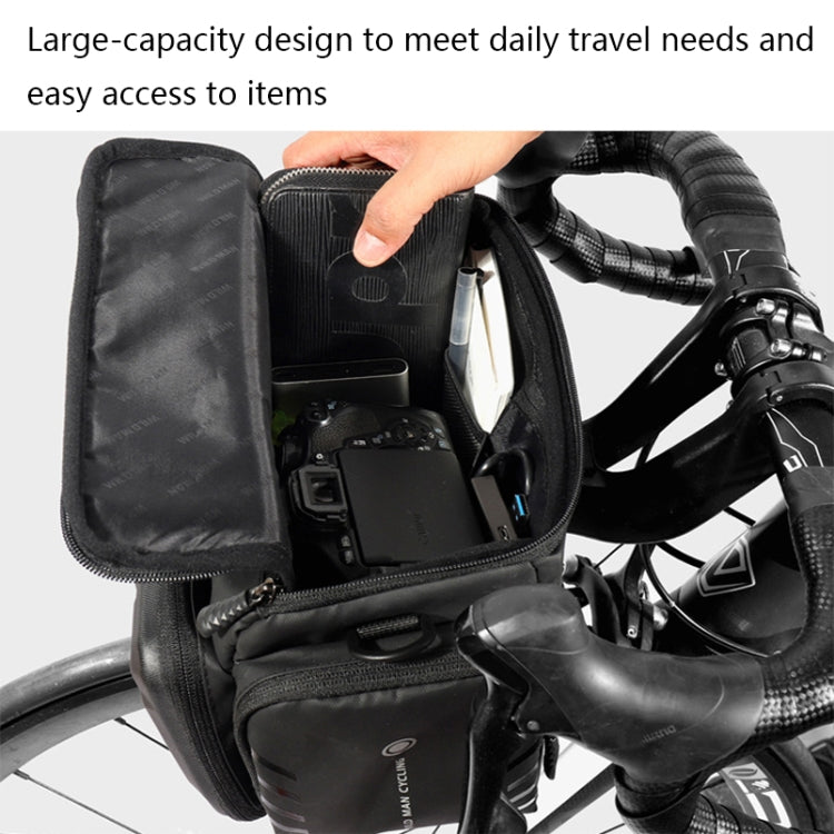 WILD MAN GS6 4L Outdoor Cycling Water-resistant Bicycle Bag(Black)
