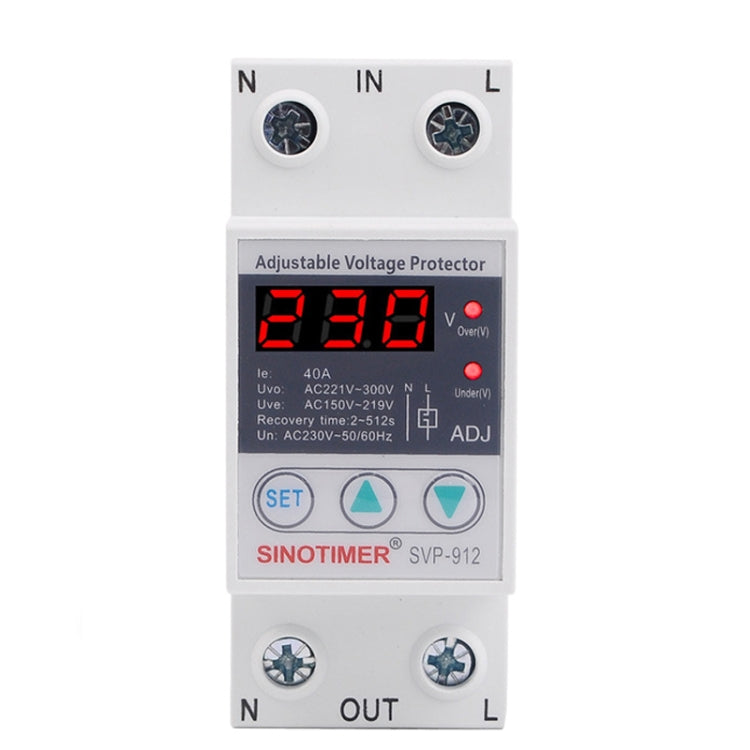 SINOTIMER SVP-912 Adjustable Self-resetting Intelligent Under-voltage Protector, Current: 40A
