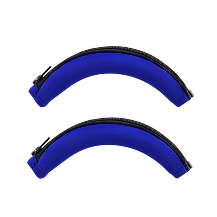 2 PCS Headset Earmuffs Sponge Cover for Edifier W820nb,Style: Blue Head Beam