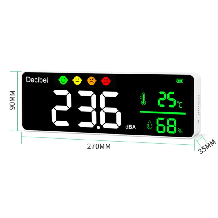 DM1306D Wall-mounted Decibel Meter Temperature & Humidity Detector - Light & Sound Meter by PMC Jewellery | Online Shopping South Africa | PMC Jewellery | Buy Now Pay Later Mobicred