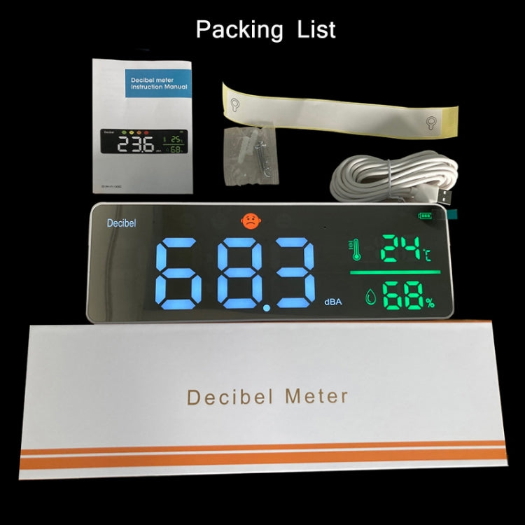 DM1306D Wall-mounted Decibel Meter Temperature & Humidity Detector - Light & Sound Meter by PMC Jewellery | Online Shopping South Africa | PMC Jewellery | Buy Now Pay Later Mobicred