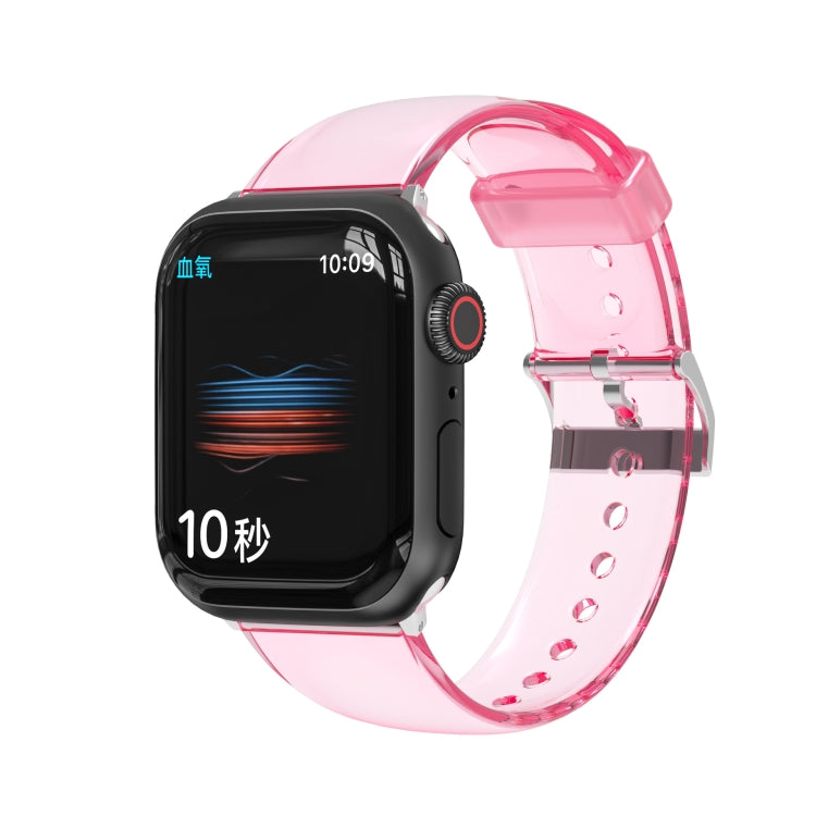 TPU Fuel Injection Watch Band For Apple Watch Series 7 45mm /6&SE&5&4 44mm /3&2&1 42mm(Transparent Pink Purple) - Watch Bands by null | Online Shopping South Africa | PMC TechLife | Buy Now Pay Later Mobicred