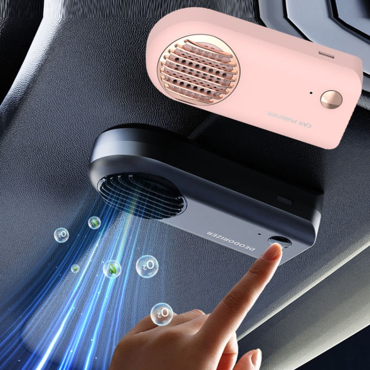 Car Mini Air Purifier Toilet Deodorant Shoe Cabinet Sterilizer(Grey)