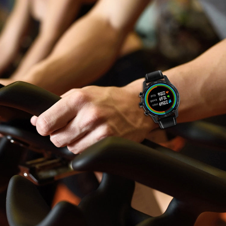 LOANIY DT70 Analog Digital Dual Display Smart Call Watch(Silver Leather) - free shipping - PMC TechLife - Order now!