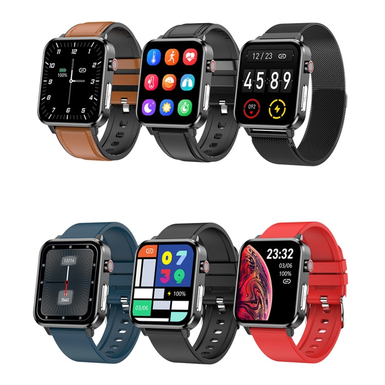 LOANIY E86 1.7 Inch Heart Rate Monitoring Smart Bluetooth Watch, Color: Red