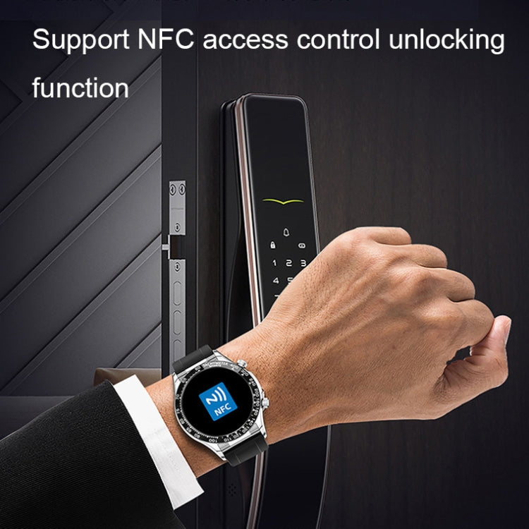 LOANIY E18 Pro Smart Bluetooth Calling Watch with NFC Function, Color: Black Leather - free shipping - PMC Jewellery - Order now!