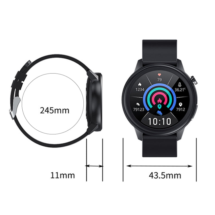 LOANIY E80 1.3 Inch Heart Rate Detection Smart Watch, Color: Blue Silicone