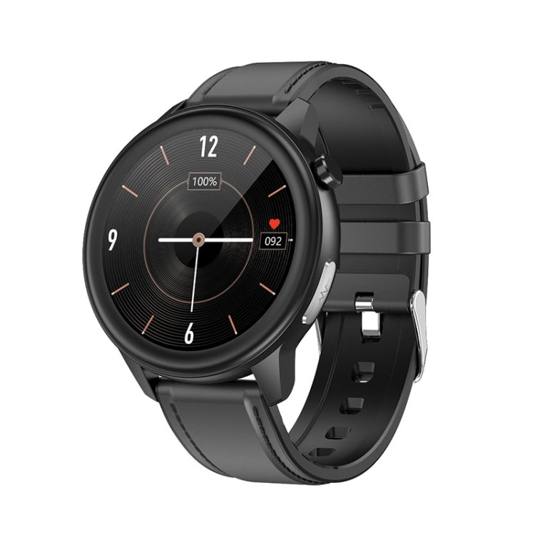 LOANIY E80 1.3 Inch Heart Rate Detection Smart Watch, Color: Black Leather - free shipping - PMC Jewellery - Order now!