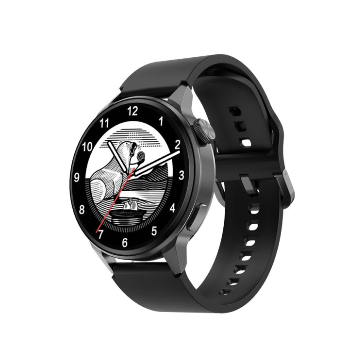 Wearkey DT4+ 1.36 Inch HD Screen Smart Call watch with NFC Function, Color: Black Silicone
