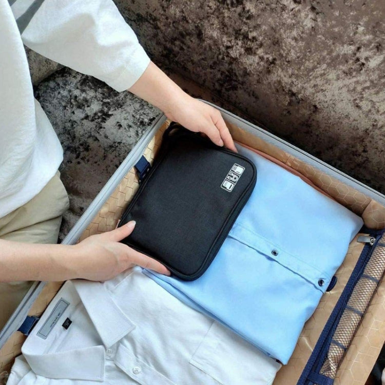 Travel Portable Strap Data Cable Storage Bag(Grey) - Others by PMC TechLife | Online Shopping South Africa | PMC TechLife | Buy Now Pay Later Mobicred