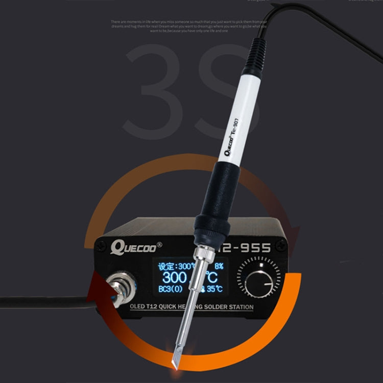 QUECOO 1.3-inch Screen Constant Temperature Soldering Iron, Set: EU Plug (955+907)
