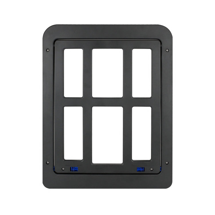 34cmx 44cm Pet Window Door Dog Cat Cave Anti-mosquito Pet Lattice Door(Black)
