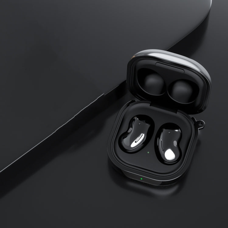 Bluetooth Earphone TPU Flash Powder Protective Case For Samsung Galaxy Buds2/Pro/Live(Glitter Black)