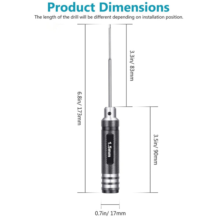 BRDRC 4 In 1 Drone Repair And Disassembly Tool Inner Hexagonal T6/T9 Screwdriver(Black) - Tools by BRDRC | Online Shopping South Africa | PMC Jewellery | Buy Now Pay Later Mobicred