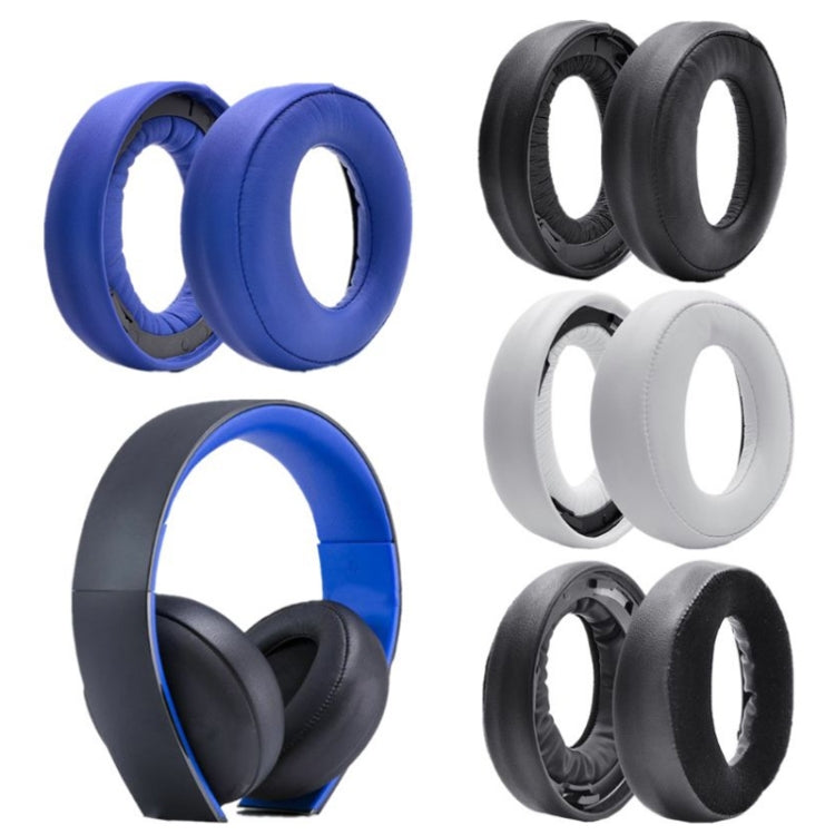 2 PCS Headphone Sponge Cover for SONY PS3 PS4 7.1 Gold,Style: Black Earpads