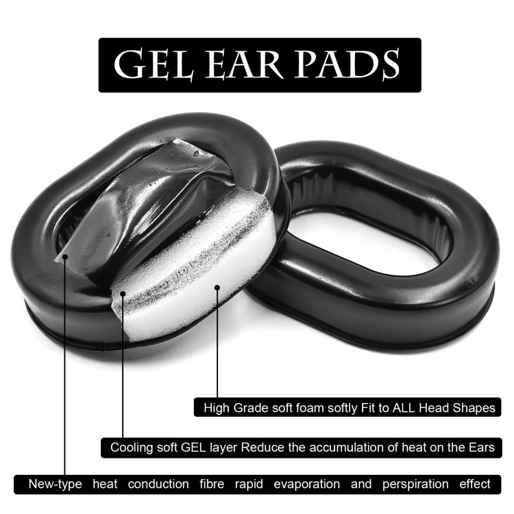 2pcs Sound-Isolating Foam Cover Headphone Cover For David Clark H10(Black Gel) - Earmuff & Pad by PMC TechLife | Online Shopping South Africa | PMC TechLife | Buy Now Pay Later Mobicred