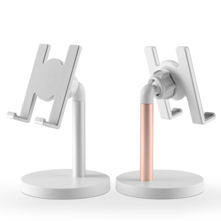 MT-100 Round Bottom Column Multi-Angle Adjustable Mobile Phone Tablet Holder(Silver)