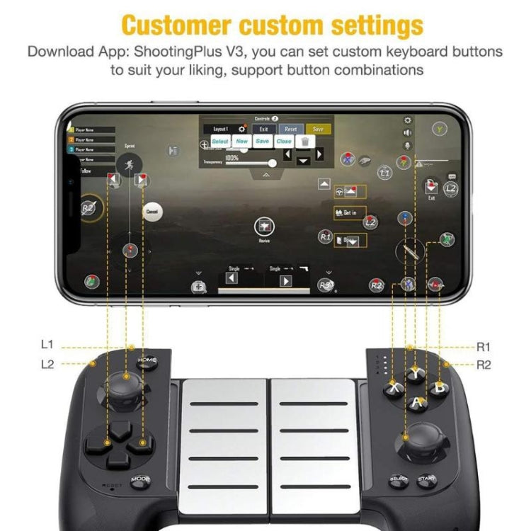 STK-7007F Wireless Bluetooth Stretch Gamepad Joystick For Android and IOS Phones(Red Blue)