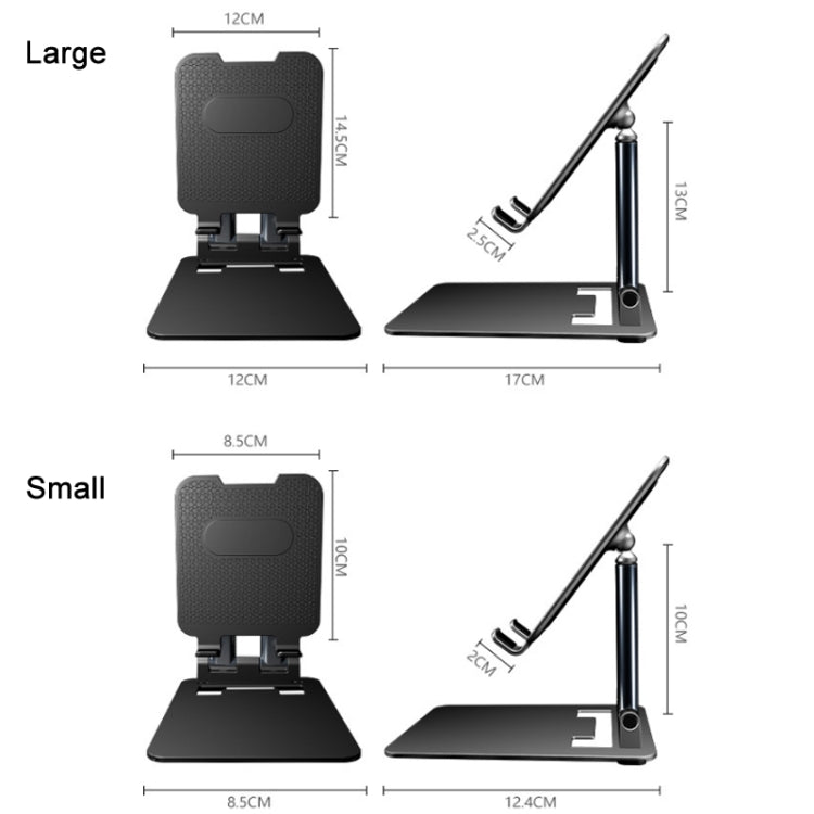 Tablet Mobile Phone Desktop Double Pole Lifting Folding Bracket, Color: White (Large)
