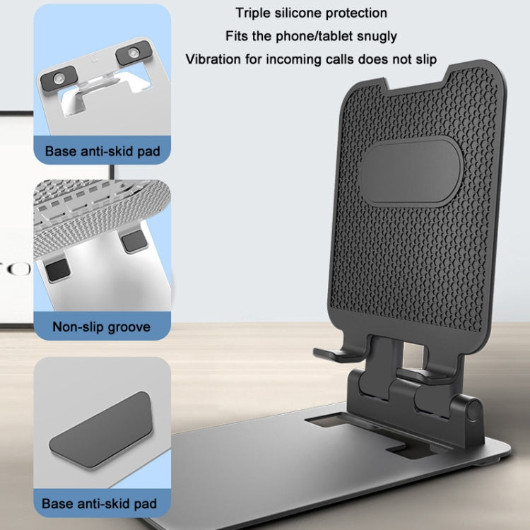 Tablet Mobile Phone Desktop Double Pole Lifting Folding Bracket, Color: White (Small)