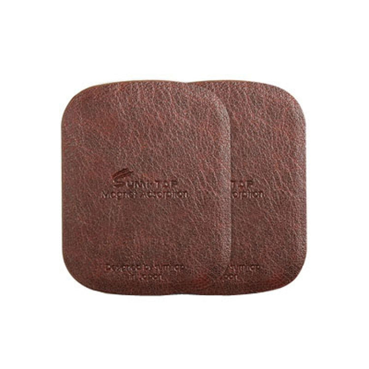 SUMITAP STHP-C40 Leather Square Magnetic Sheet Magnetic Car Phone Holder Accessories(Brown) - Hand-Sticking Bracket by SUMITAP | Online Shopping South Africa | PMC Jewellery | Buy Now Pay Later Mobicred